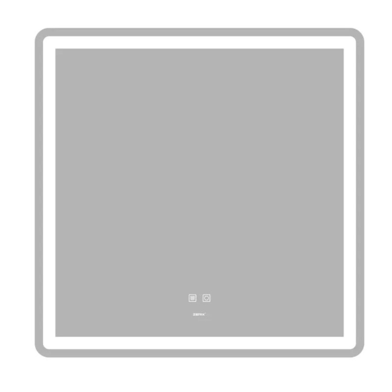 Зеркало Zerix Mirra MR05-80x80 с LED Touch, Anti-fog, димером, регулятором яркости (ZX6058)