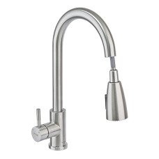 Кухонный смеситель с выдвижной лейкой Mixxus SUS 014-B (SS0023)
