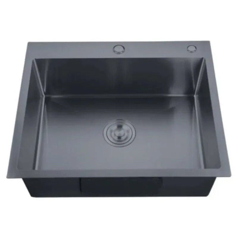 Мойка из нерж. стали ZERIX ZH6050-215 NANO-BLACK (3.0/0.8) (MX1586)