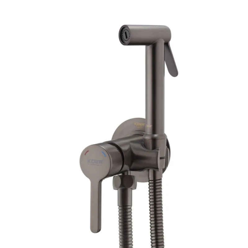 Смеситель для гигиенического душа Koer KB-23029-07 (Цвет графит) (KR5499)