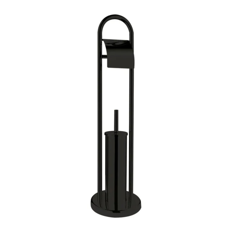 Єрш для підлоги з папероутримувачем ZERIX KIT ME04 Black (ZX4644)