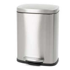 Мусорное ведро с плавным закрытием прямоугольное Mixxus Bevel-TC0105 SS Color 5л цвет нержавейка (MI7086)