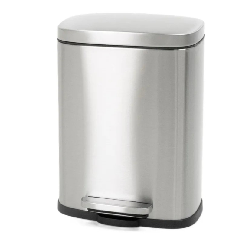 Мусорное ведро с плавным закрытием прямоугольное Mixxus Bevel-TC0105 SS Color 5л цвет нержавейка (MI7086)