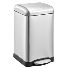 Мусорное ведро с плавным закрытием квадратное Mixxus Style-TC0106 SS Color 6л цвет нержавейка (MI7092)