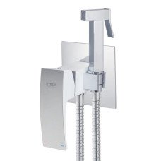 Смеситель для гигиенического душа встраиваемый Koer KB-23007-04 (Цвет хром+белый) (KR5162)