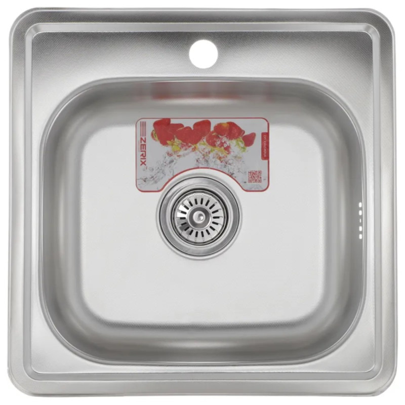 Мойка кухонная Zerix Z4848-06-160D (decor) (ZM0558)