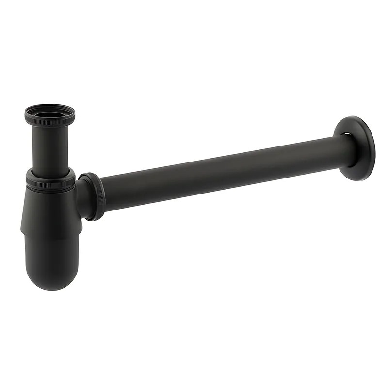 Сифон для раковины Mixxus SIPHON-01 BLACK без выпуска (под донный клапан) без ревизии (Цвет черный) 1 1/4'' (AC3571)