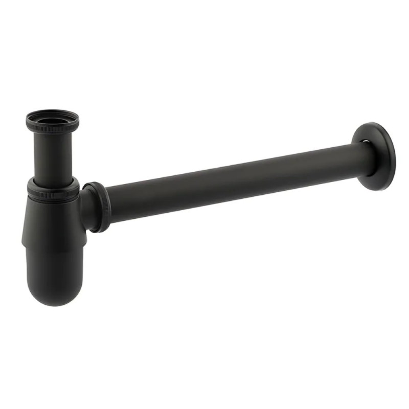 Сифон для раковины Mixxus SIPHON-01 BLACK без выпуска (под донный клапан) без ревизии (Цвет черный) 1 1/4'' (AC3571)