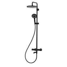 Душевая колонна с термостатическим смесителем Koer KB-57029-05 3 функции, цвет черный (KR5491)