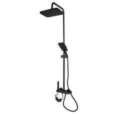 Душевая колонна со смесителем с кнопочным переключателем из алюминия Zerix PBI-009-J BLACK,4 режима (ZX5849)