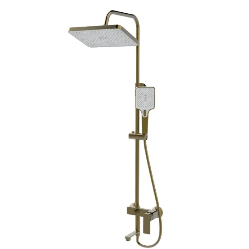Душевая колонна со смесителем Haiba KUBUS 009-J BRUSHED GOLD (HB9627)