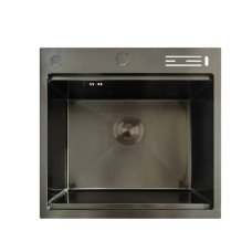 Мойка Mixxus MH5050-SK Nano-Black с н.ст. со ступенькой для сушилки, с подст.под ножи (графит) (MX1940)