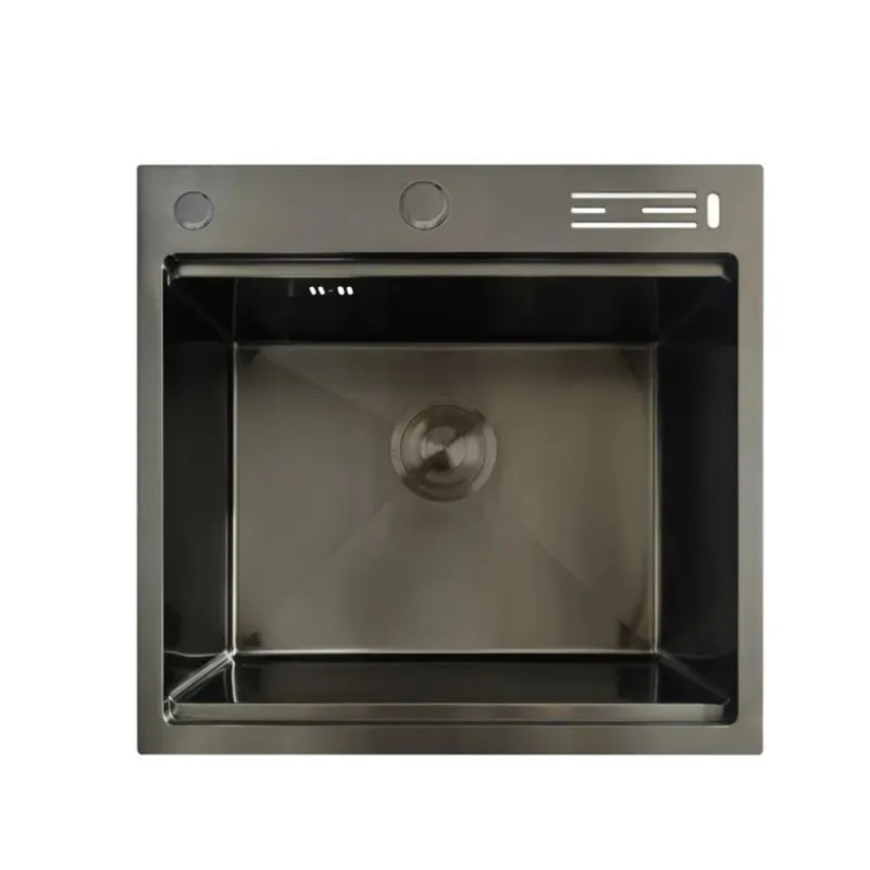 Мийка Mixxus MH5050-SK Nano-Black з н.ст.зі сходинкою для сушарки, з підст.під ножі(графіт) (MX1940)