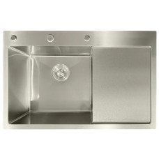 Мойка из нержавеющей стали MIXXUS MH7849L NANO-SILVER (3.0/0.8) цвет нержавейка (MI7048)