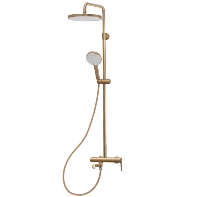 Душевая колонна со смесителем Koer KB-56029-12 3 функции, цвет матовое золото (KR5503)