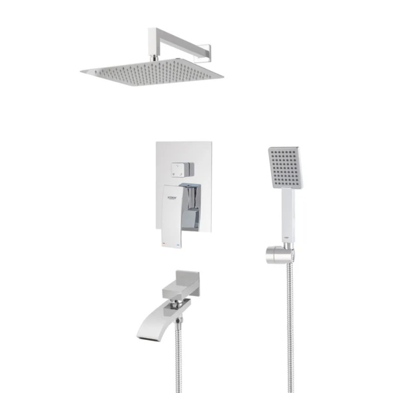 Встраиваемая душевая система со смесителем Koer KB-66007-01 (Цвет хром) (KR3464)