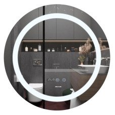 Дзеркало Mixxus PLAIN MC02-60-CASE з Led Touch, Anti-fog, димером, регулятором яскравості, годинником (MI6661)