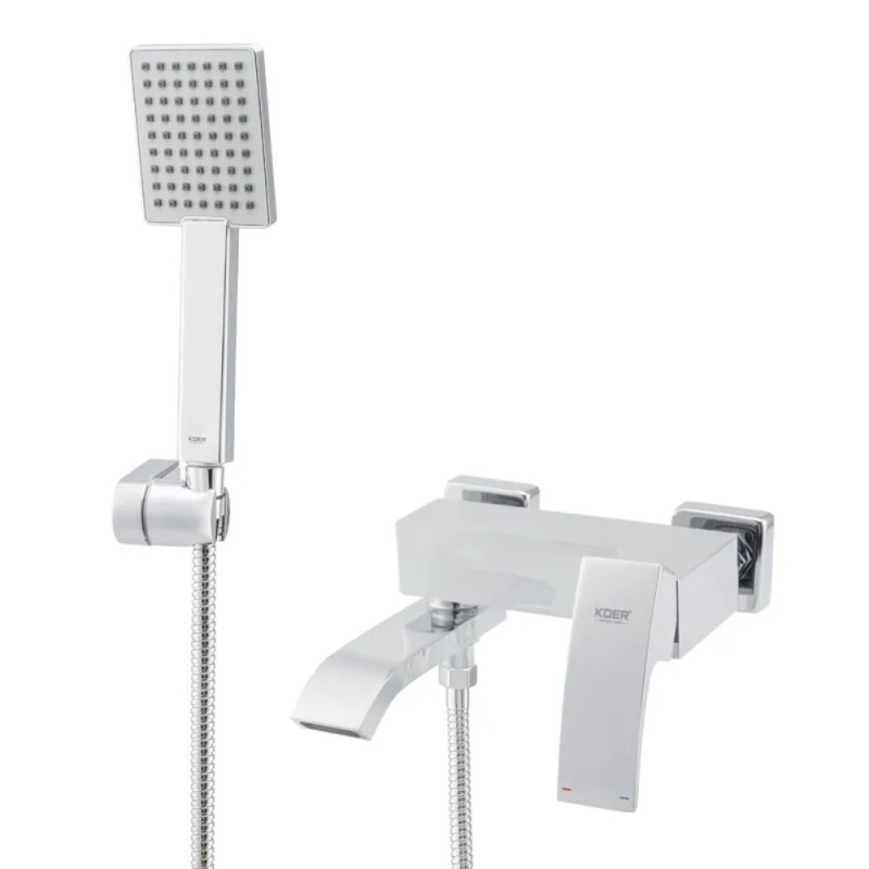 Смеситель для ванны с коротким изливом Koer KB-41007-01 (Цвет хром) (KR3454)