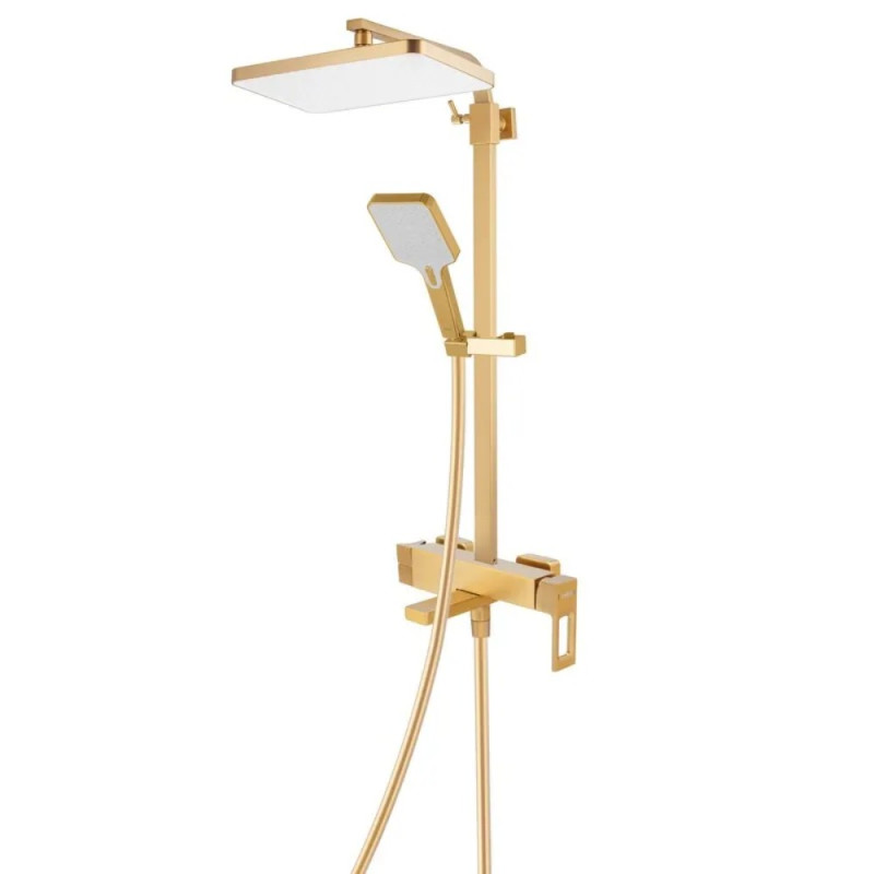 Душевая колонна со смесителем Haiba KANT 009-J BRUSHED GOLD (HB9606)