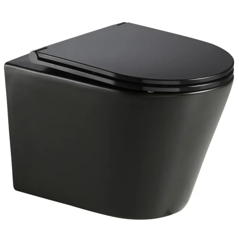Подвесной унитаз Mixxus Premium BEVEL-0301-T3 BLACK 515х355х365mm, система смыва TORNADO 3.0 (MP6595)