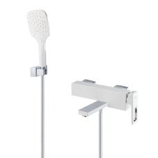 Змішувач для ванни з коротким виливом Koer KB-41009-04 (Колір хром+білий) (KR5985)