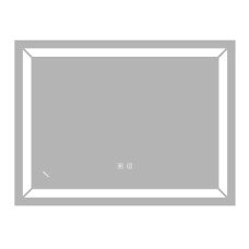 Дзеркало Zerix Kubix MR04-80x60-REVERSE з LED Touch, Anti-fog, димером, регулятором яскравості (ZX6054)