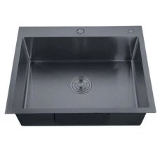 Мойка Zerix ZH5843-215 Nano-Black (3.0/0.8) из нержавеющей стали (MX1584)