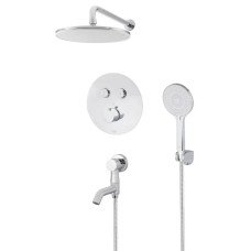 Вбудована душова система з термостатом Koer KB-67012-01 (Колір хром) (KR4728)