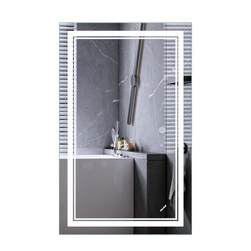 Зеркало Mixxus Premium QUADRO MR20-50x80-Reverse с Led Touch, Anti-fog, димером, регулятором яркости (MP6620)