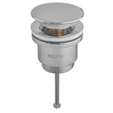 Донный клапан для раковины Koer PW-11-01 1 1/4'' универсальный (с/без перел) СLICK-СLACK (Цвет хром) (KR5790)