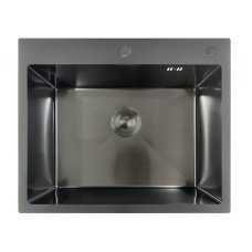 Мийка MIXXUS MH6050 DECOR GRAPHITE (MH6050 DECOR NANO-BLACK) (3.0/0.8) з нерж. сталі (колір графіт) (MX1934)