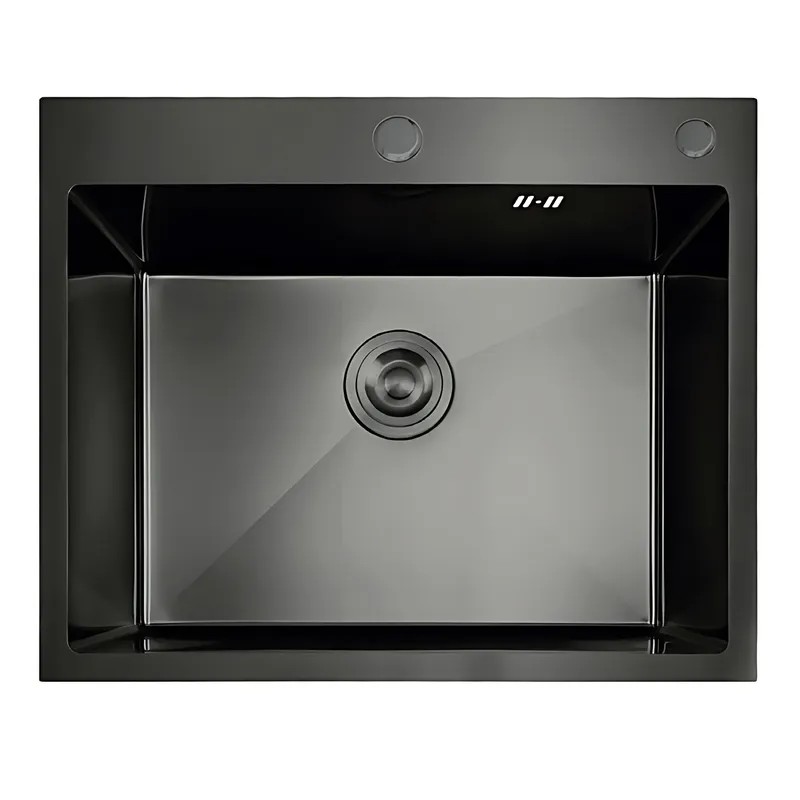 Мойка из нержавеющей стали MIXXUS MH5843 DECOR GRAPHITE (MH5843 DECOR NANO-BLACK) (3.0/0.8) цвет графит (MI7042)