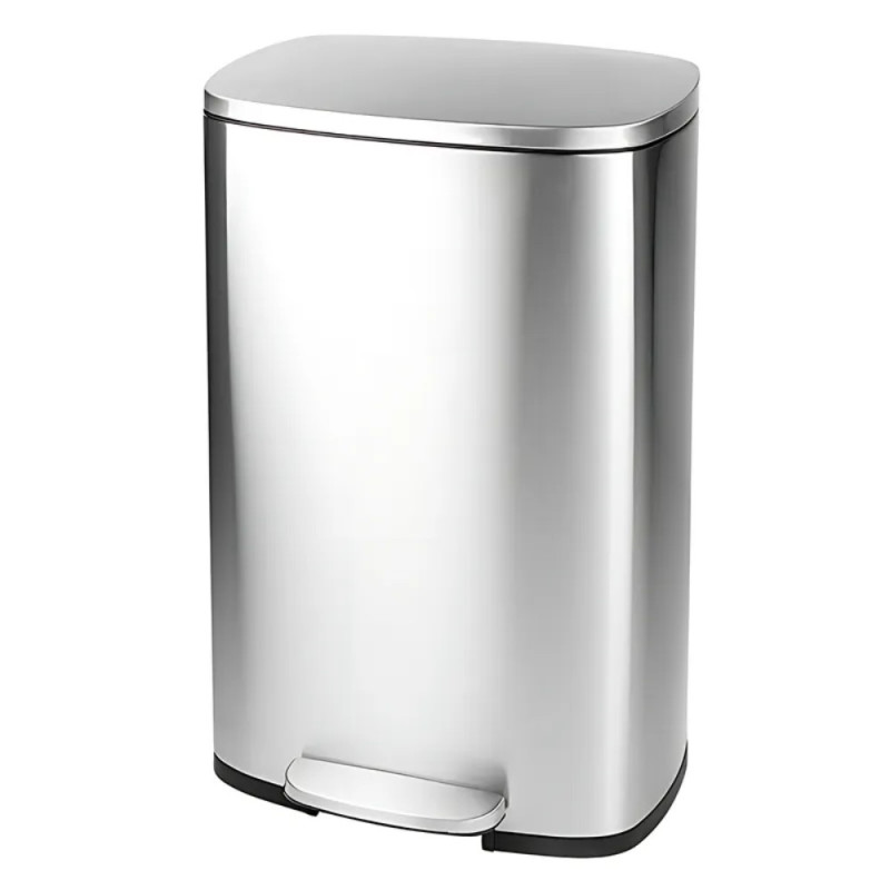 Мусорное ведро с плавным закрытием прямоугольное Mixxus Bevel-TC0112 SS Color 12л цвет нержавейка (MI7087)