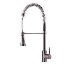 Смеситель для кухни с изливом пружина Mixxus Premium SPRING 017 GRAPHITE (MI6952)