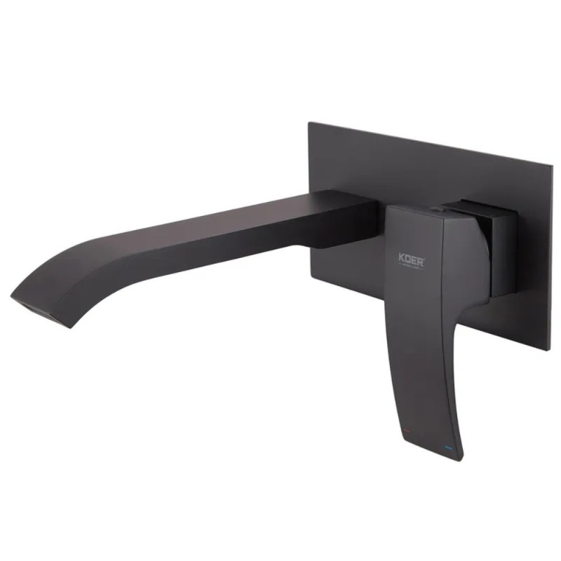 Смеситель для умывальника Koer KB-16007-05 встраиваемый (Цвет черный) (KR3451)