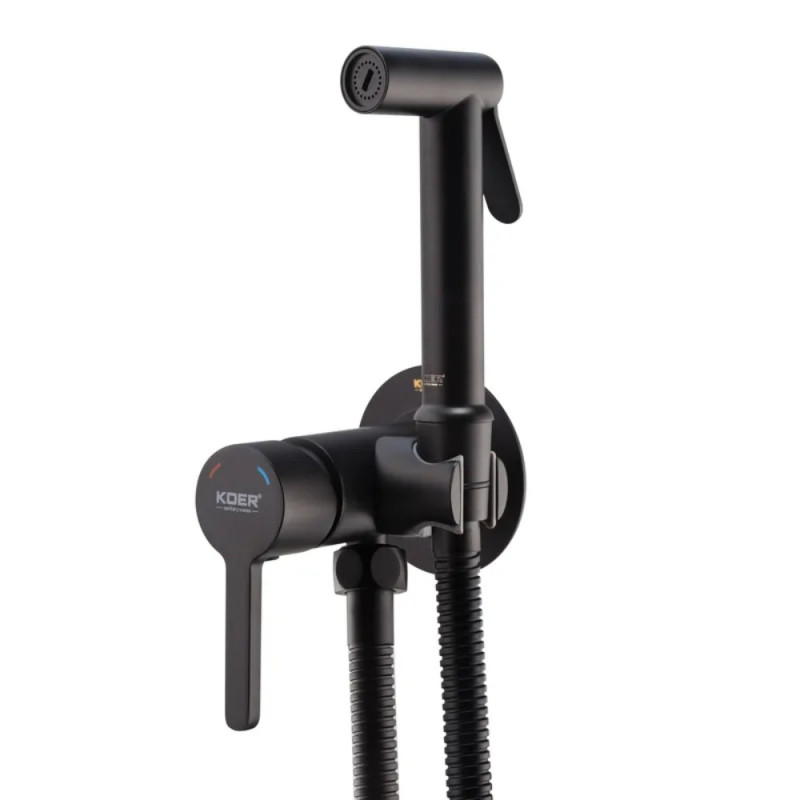 Смеситель для гигиенического душа Koer KB-23029-05 (Цвет черный) (KR5493)