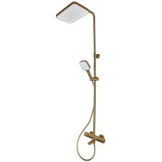 Душова колона Mixxus Premium VIRGO 009-J BRUSHED GOLD з термостатичним змішувачем,3 функції (MI6649)
