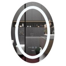 Зеркало Mixxus PLAIN MV02-50x70 с Led Touch, Anti-fog, димером, регулятором яркости, часами (MI6010)