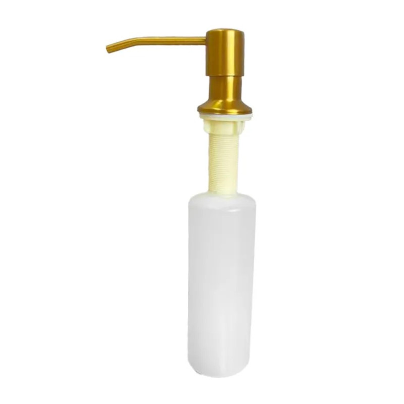 Дозатор для моющего средства врезной Mixxus DIS-01.SUS Brushed Gold из SUS304 300 мл (цв.матовое золото) (MI8224)