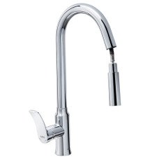 Смеситель для кухни Haiba Bolero 014 с выдвижной лейкой (HB9591)
