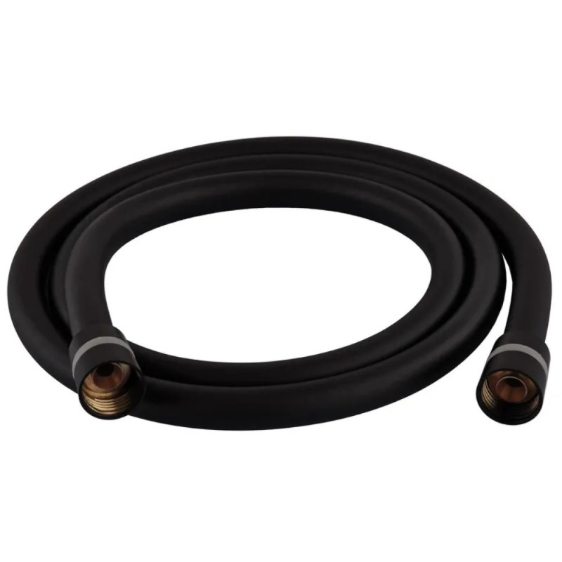 Шланг для душу Zerix Black.F03 150 см силіконовий (колір чорний) (ZX5566)