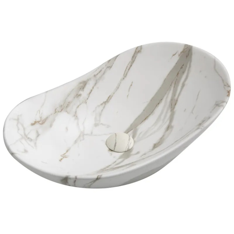 Раковина накладна MIXXUS PREMIUM WAVE-0105 MARBLE 620х360х160mm (MP6559)