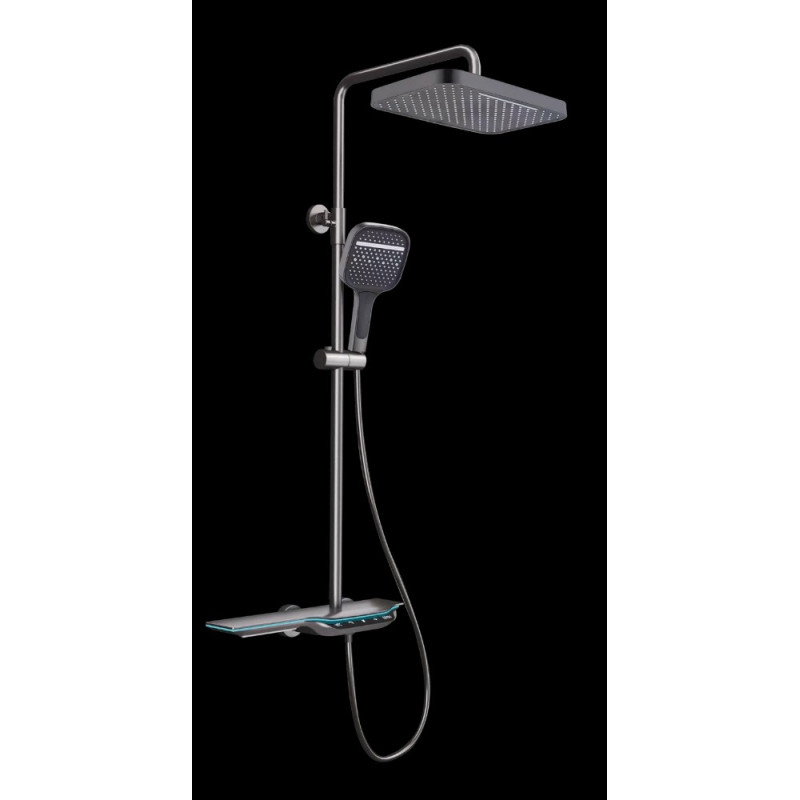 Душевая колонна с термостатическим  смесителем Mixxus Premium SPACE-009-J Graphite, 3 режима (MI6542)