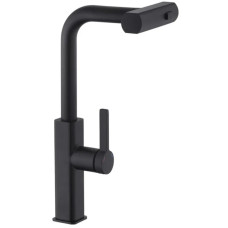 Змішувач для кухні з висувним виливом Mixxus Premium HAMMER 014 BLACK (MI6954)