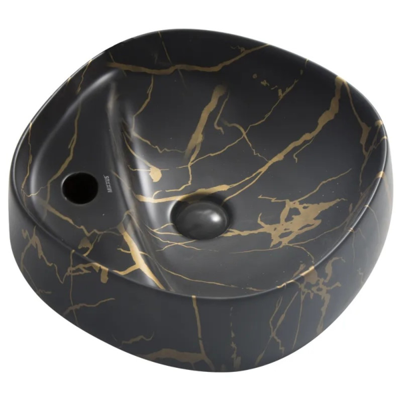 Раковина накладная MIXXUS PREMIUM WAVE-0201 MARBLE 430х430х150mm с отверстием под смеситель (MP6536)