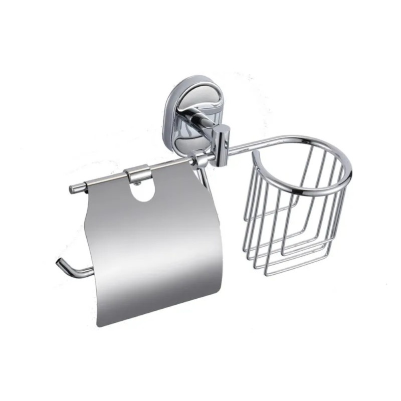 Паперотримач з кришкою та кошиком Zerix AFB-0103-1 (ZX5065)
