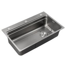 Мийка з нержавіючої сталі Mixxus MS7546-Set-01 Micro Decor Graphite (3.0/0.8) комплект (графіт) (MI8390)