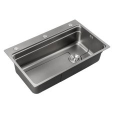 Мийка з нержавіючої сталі Mixxus MS6846-Set-01 Micro Decor Graphite (3.0/0.8) комплект  (графіт) (MI8388)