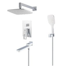 Душевая система встраиваемая Koer KB-66009-04 3 функции (Цвет хром+белый) (KR5990)