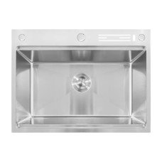 Мойка Mixxus MH7050-SK NANO-SILVER (3.0/0.8) с н.ст. со ступенькой для суш.,с подст.под ножи(нерж.)(MX1943)